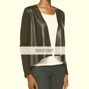 NWOT! CK Cascade open jacket faux leather knit S